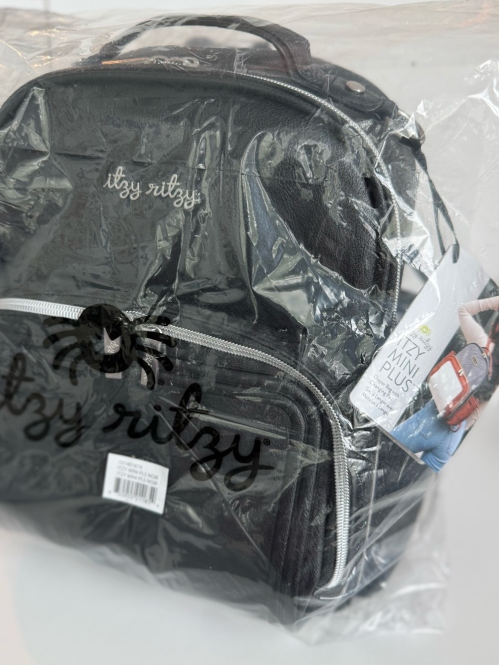 Itzy Ritzy Mini Plus Diaper Bag Backpack Black Noir -Never Used!  New w/ Tags! - Picture 9 of 10